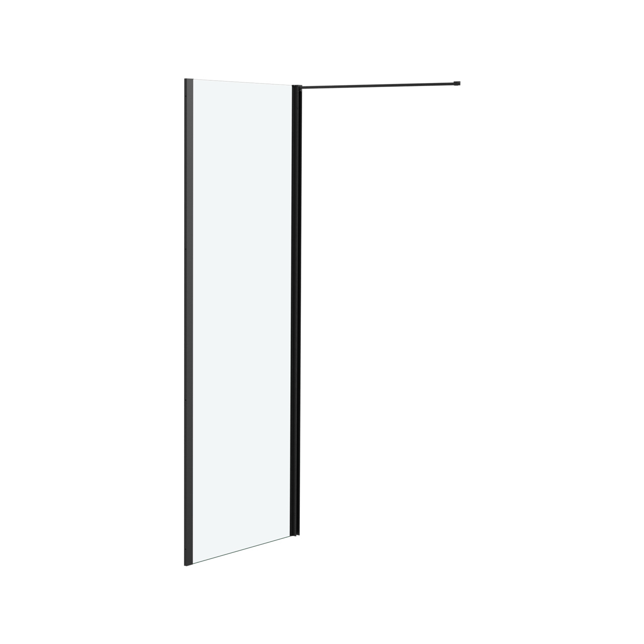 Luca Varess Kuresa panneau latéral 80 cm verre transparent profilé noir mat