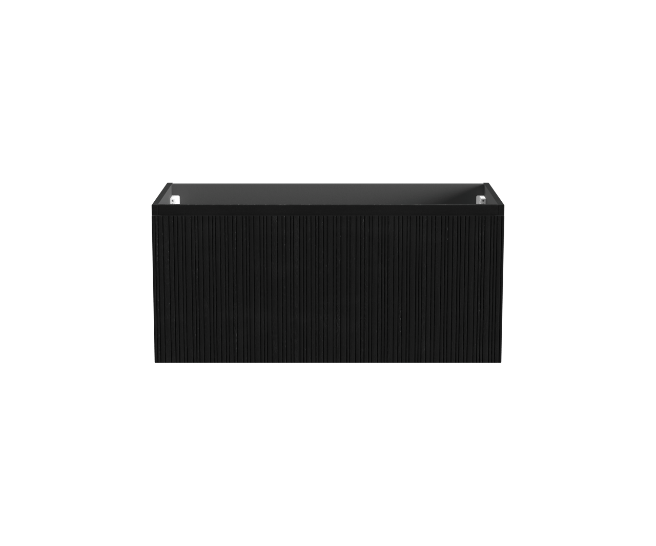 Storke Ribs hängender Waschbeckenunterschrank: 105 x 52 cm, Eiche Schwarz, 2 Schubladen