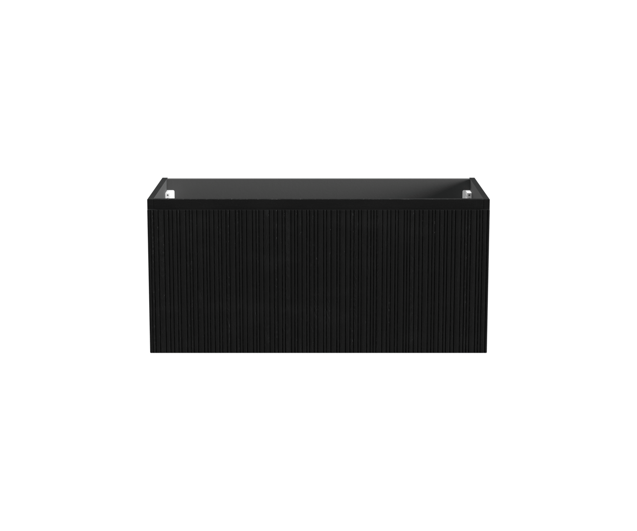Storke Ribs zwevende wastafelonderkast 105 x 52 cm zwart eiken 2 lades