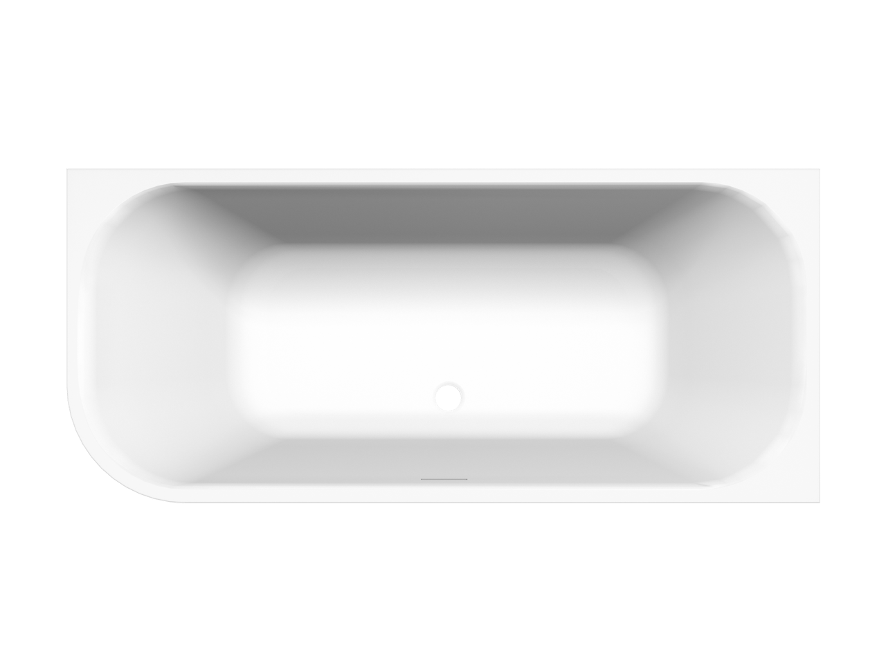 Luca Varess Mezzo tweepersoons hoekbad rechts 180 x 80 cm acryl mat wit