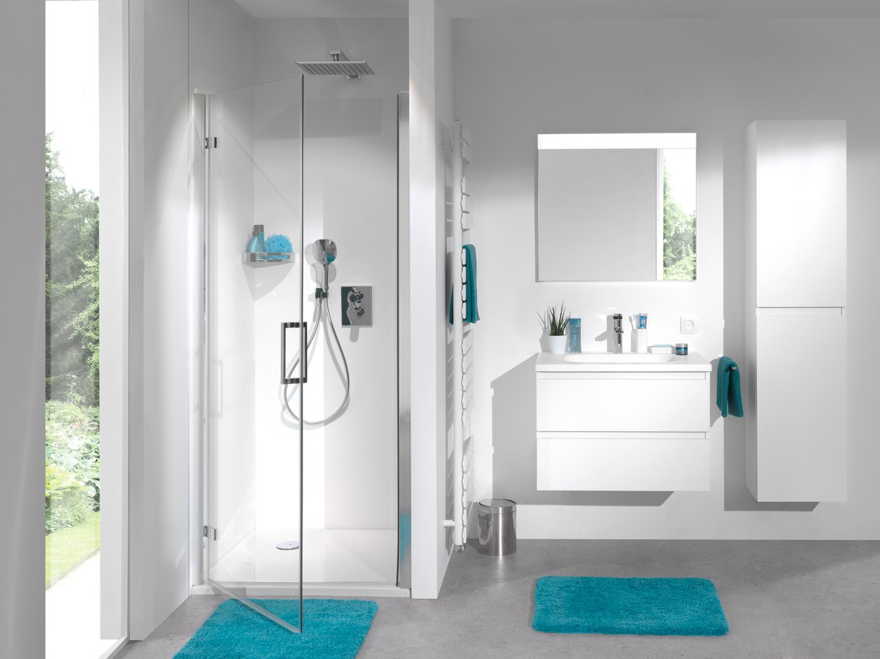 Luca Varess Nona douche draaideur 100 x 200 cm helder glas glans chroom profiel