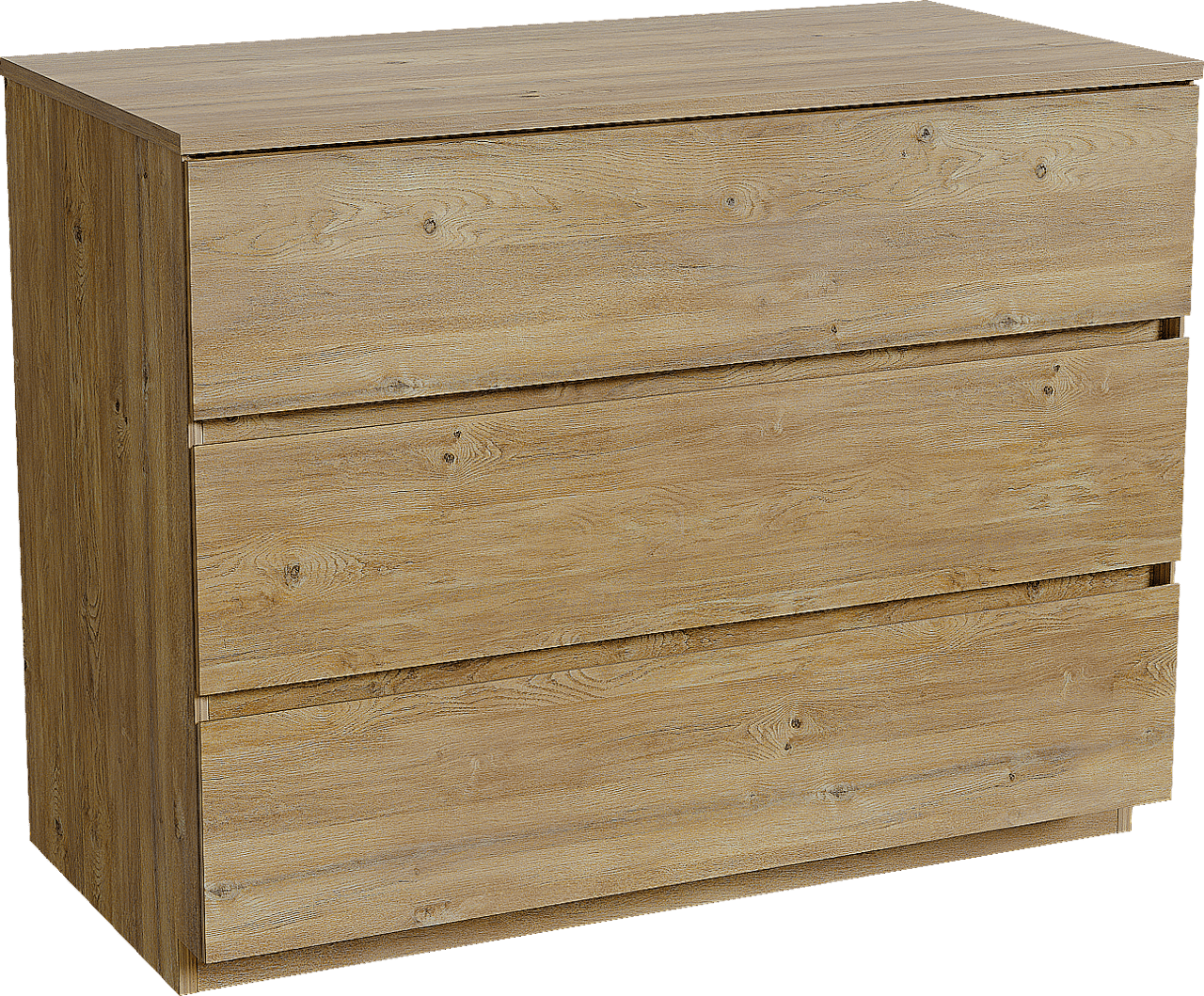 Storke Edge freistehendes Möbelstück Set: 105 x 52 cm, Rohe Eiche, mit Panton Einzel Waschtischplatte, Melamin Rohe Eiche