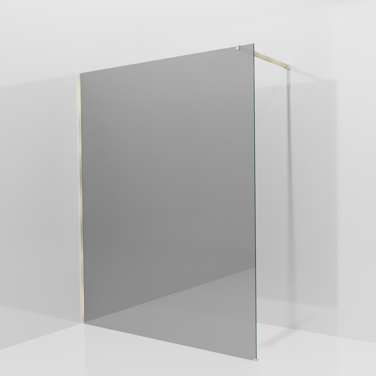 Balmani Modular douche à l'italienne: 160 x 200 cm, Miroir Reflex, avec coating, Profil Brushed Champagne Gold