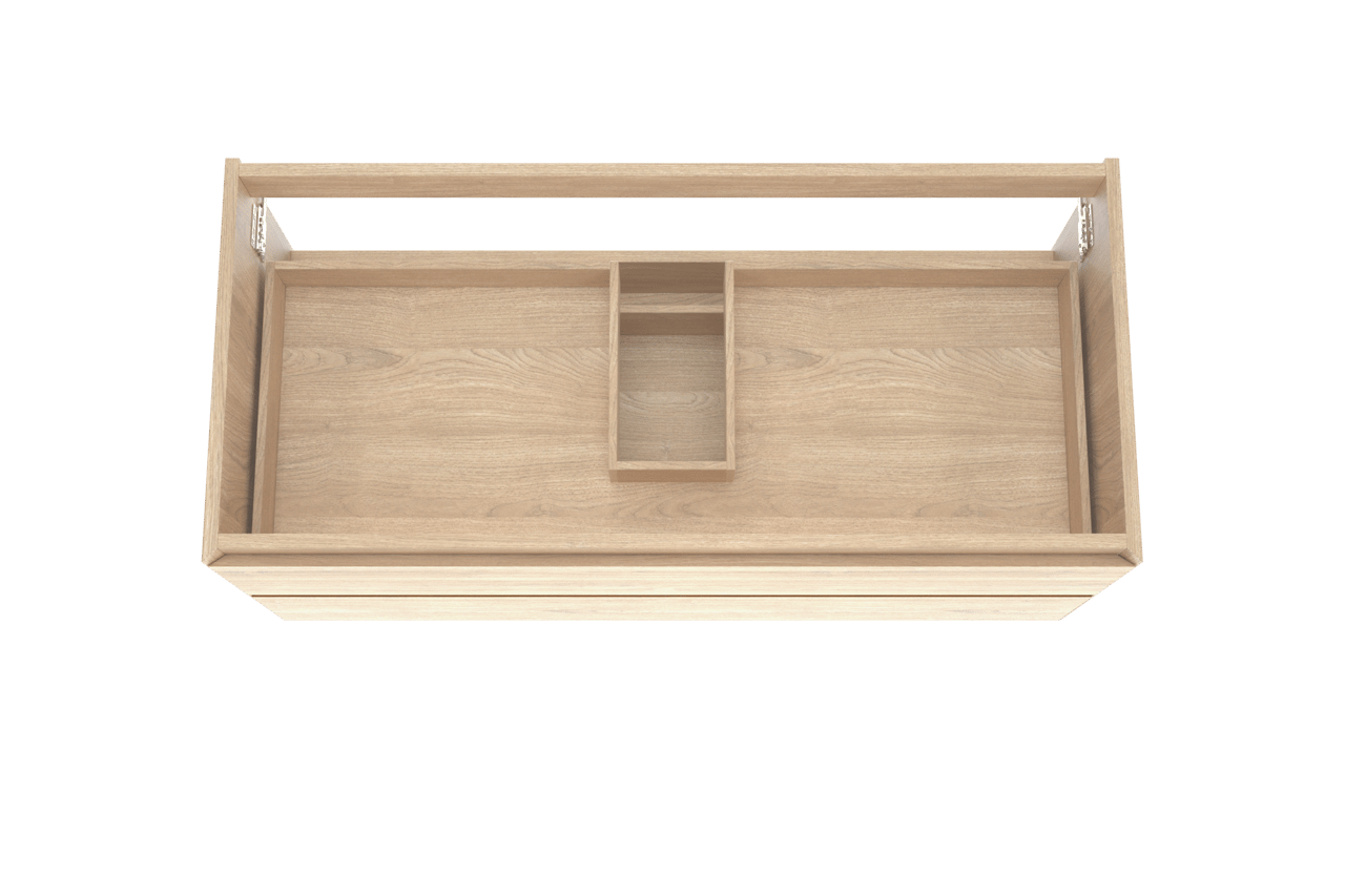 Balmani Mitra meuble sous-lavabo suspendu 120 x 55 cm placage chêne naturel 2 tiroirs