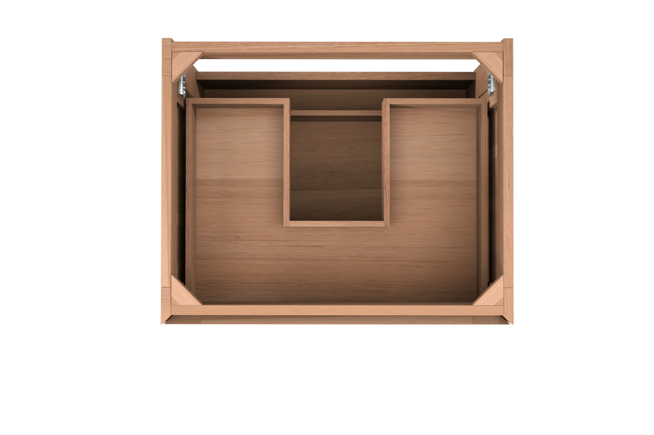 Balmani Mitra zwevende wastafelonderkast 67,5 x 55 cm teakhout 2 lades