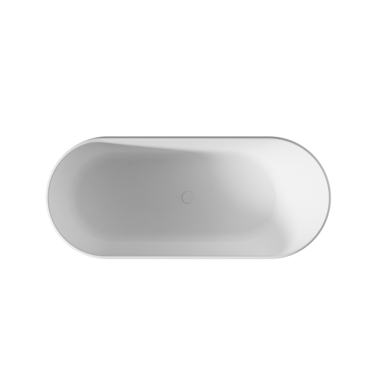 Balmani Scala Soft baignoire îlot ovale 170 x 70 cm Solid Surface blanc mat