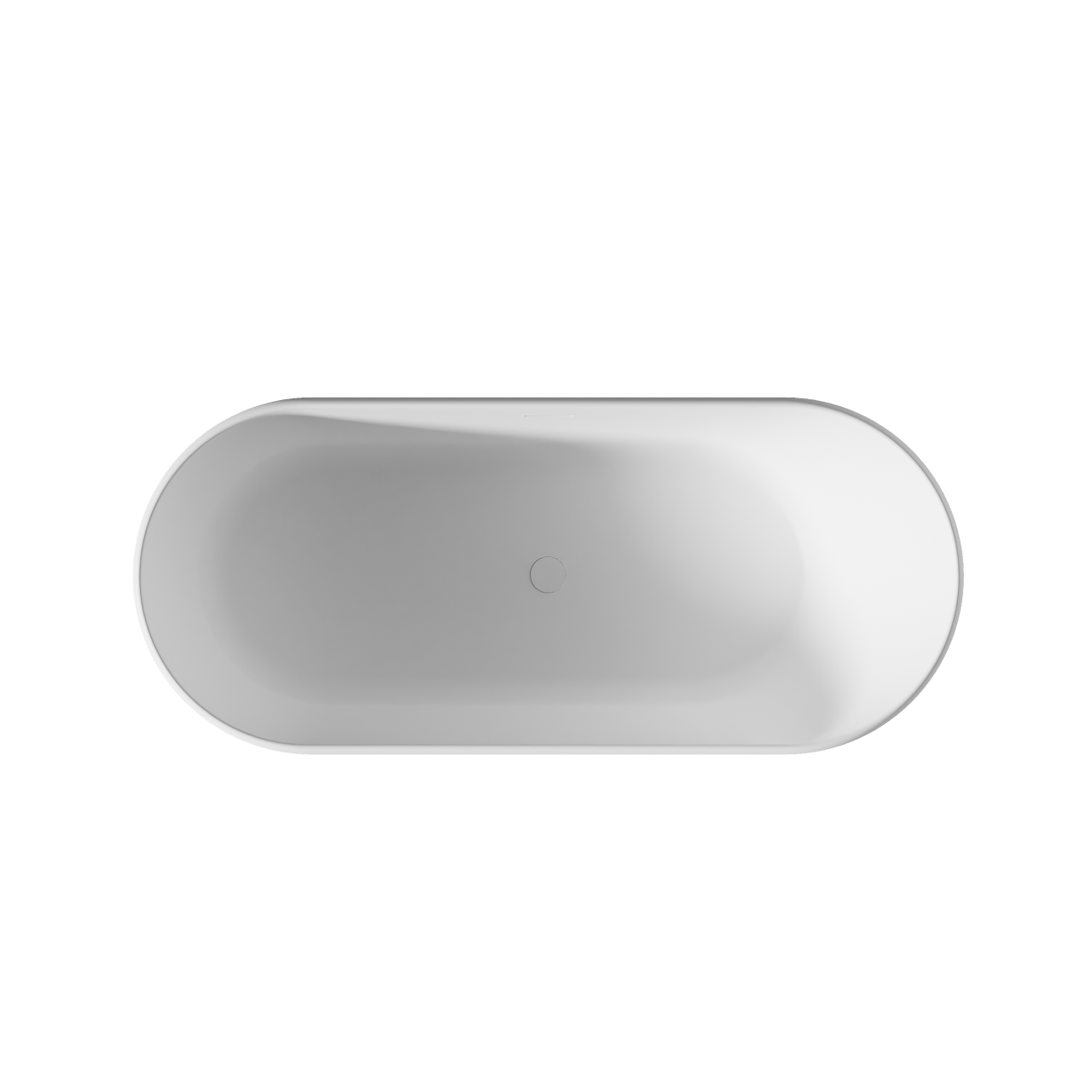 Balmani Scala Soft baignoire îlot ovale 170 x 70 cm Solid Surface blanc mat