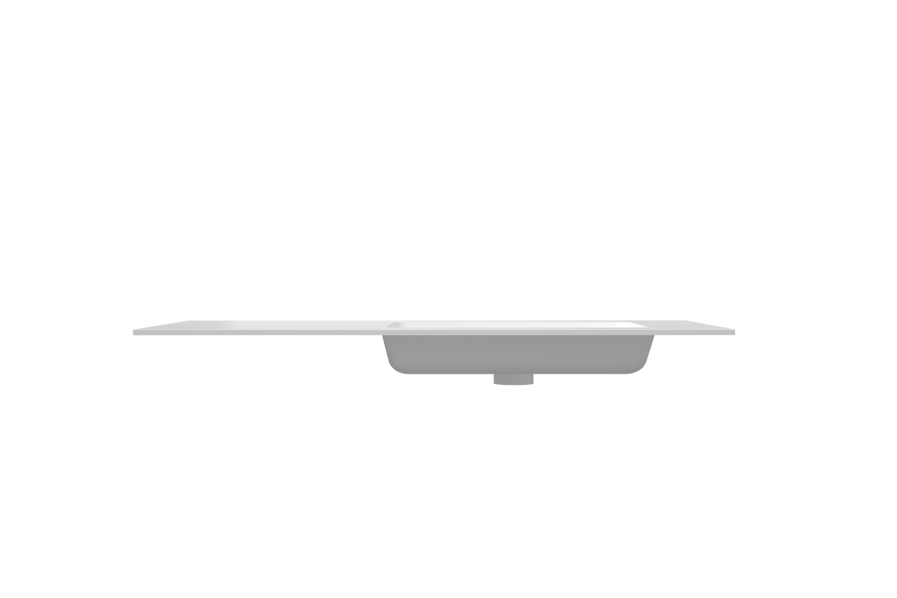 Storke Mata asymmetrisch rechtse wastafel matte solid surface 120 x 52 cm combinatie kast 35 cm