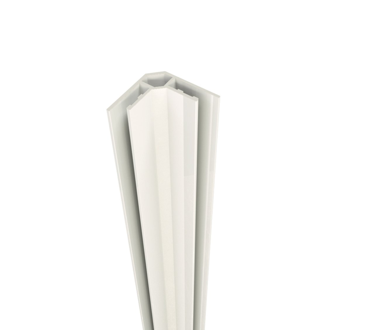 Linie Wall hoekprofiel acryl Glanzend Wit 3,2x3,2x5,2x22cm