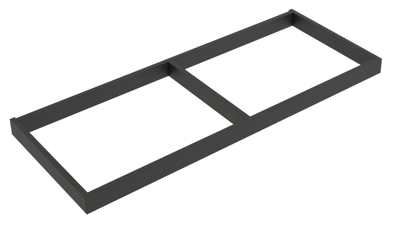 Balmani Lucida socle pour meuble sous-vasque chêne noir 120 x 55 cm