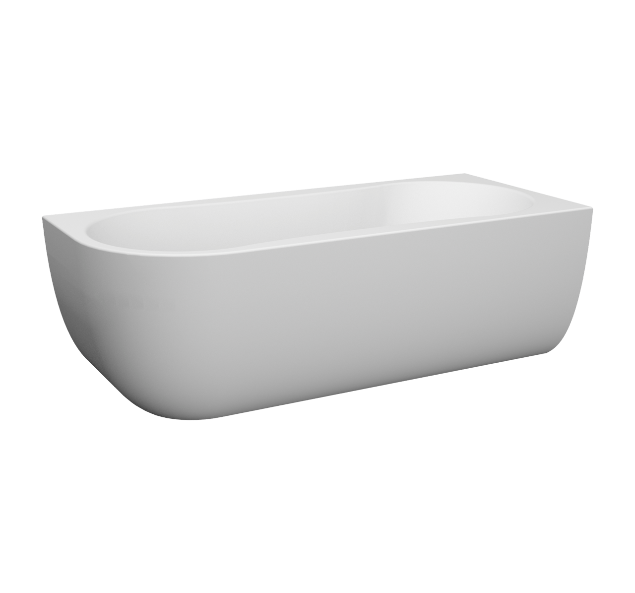 Luca Varess Ophelia tweepersoons hoekbad rechts 170 x 75 cm acryl mat wit