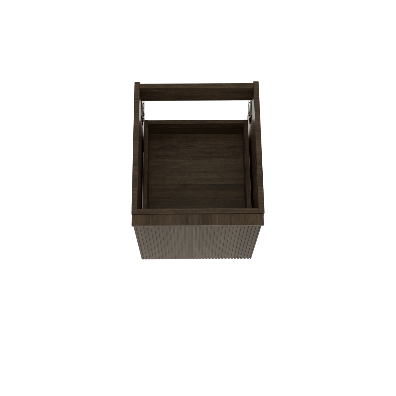 Balmani Forma zwevende wastafelonderkast 45 x 55 cm gerookte eik 2 lades vert. sym. groef