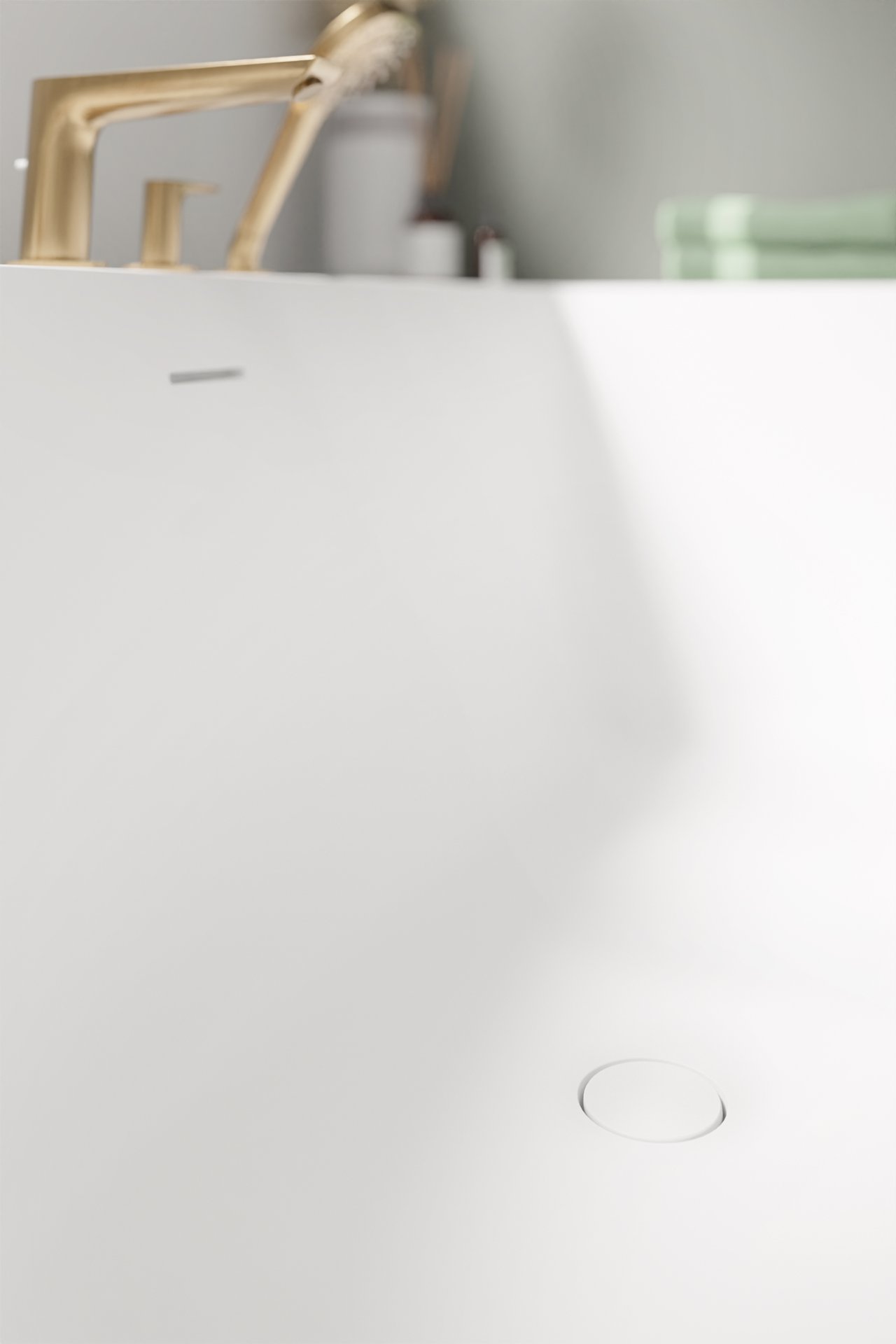 Balmani Kantiga tweepersoons inbouwbad 180 x 80 cm Solid Surface mat wit