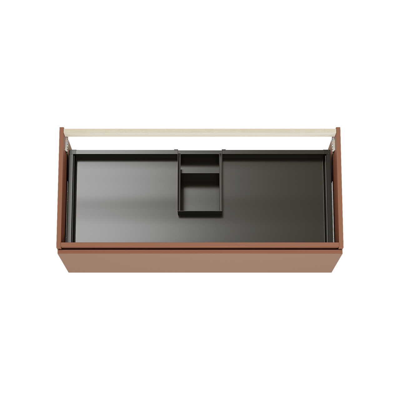 Balmani Sfera hängender Waschbeckenunterschrank: 120 x 55 cm, Cotto, 2 Schubladen