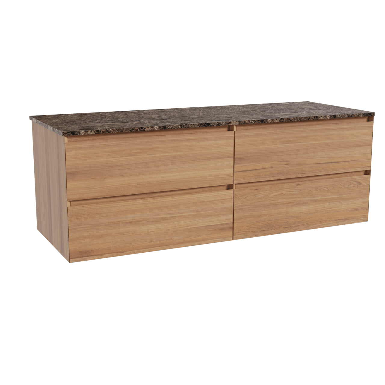 Balmani Mitra meuble salle de bains avec tablette pour vasques Stretto