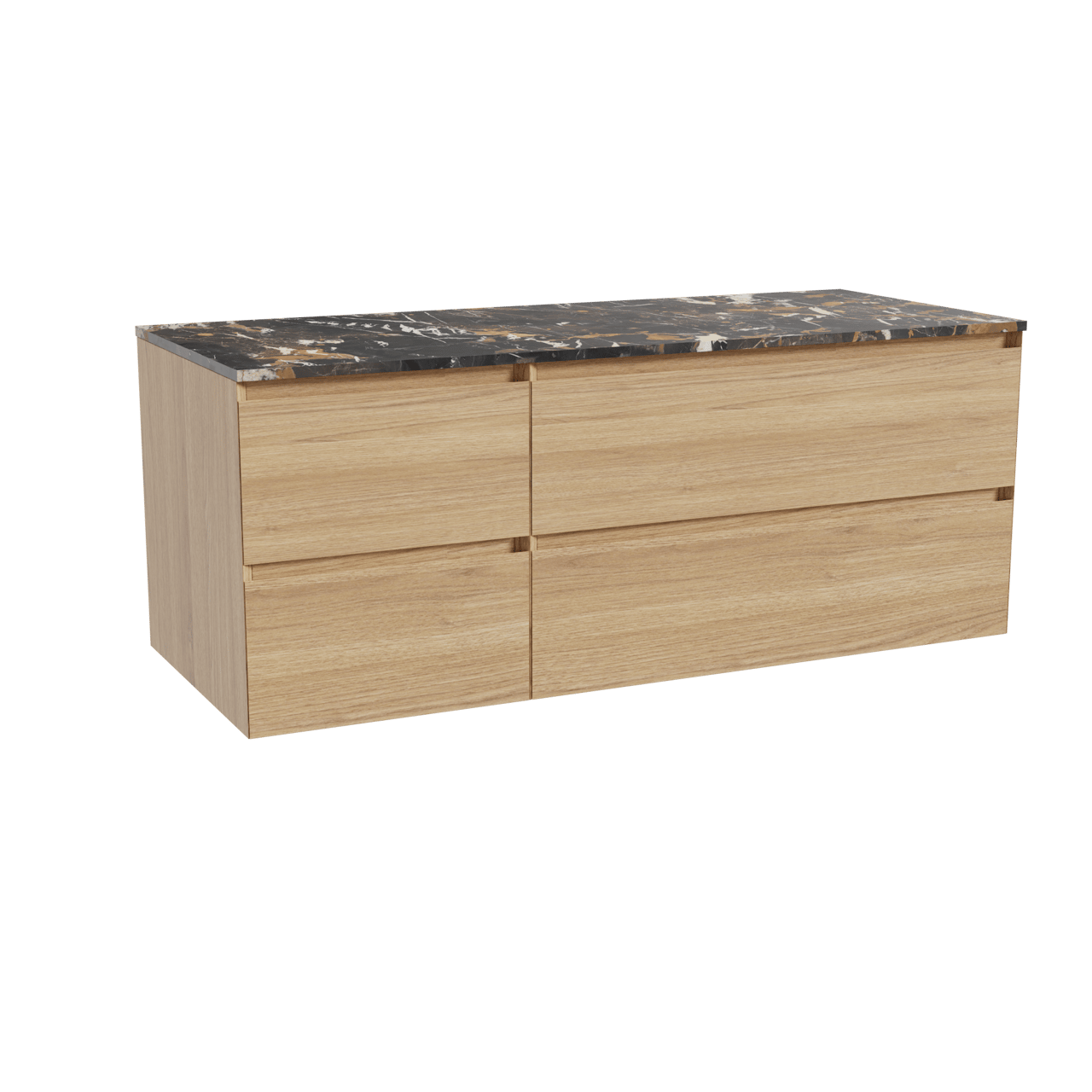 Balmani Mitra meuble salle de bains avec tablette pour vasques Stretto