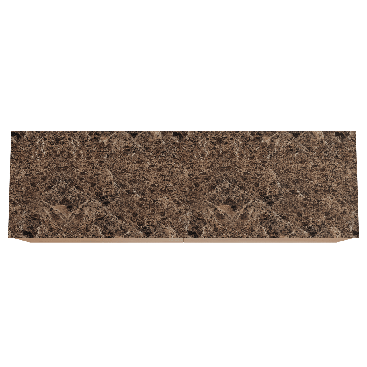 Balmani Mitra meuble salle de bains suspendu 180 x 55 cm teck avec Stretto tablette simple ou double en marbre dark emperador