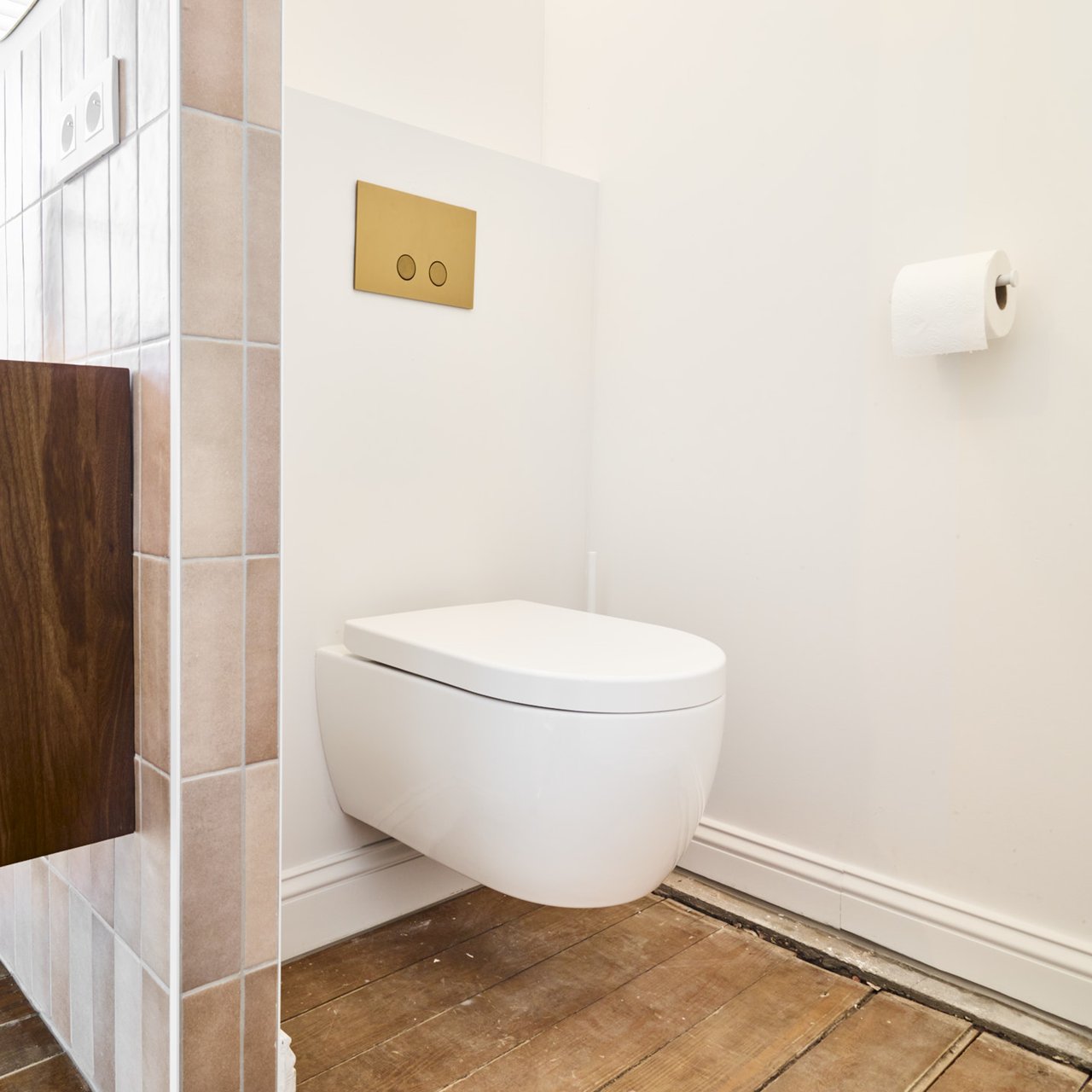 Perola bedieningspaneel Brushed Gold voor UP320 of UP720 inbouwreservoir