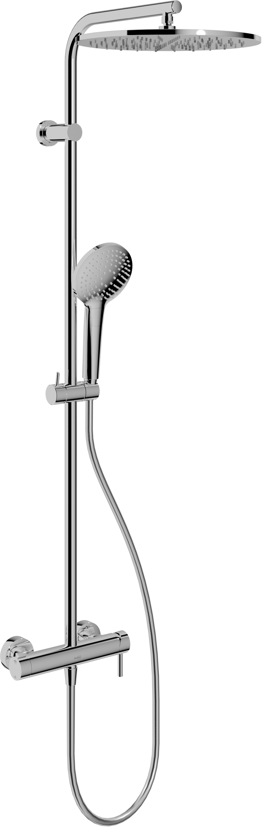 Blaufoss Round 300 mengkraan regendoucheset Glanzend Chroom