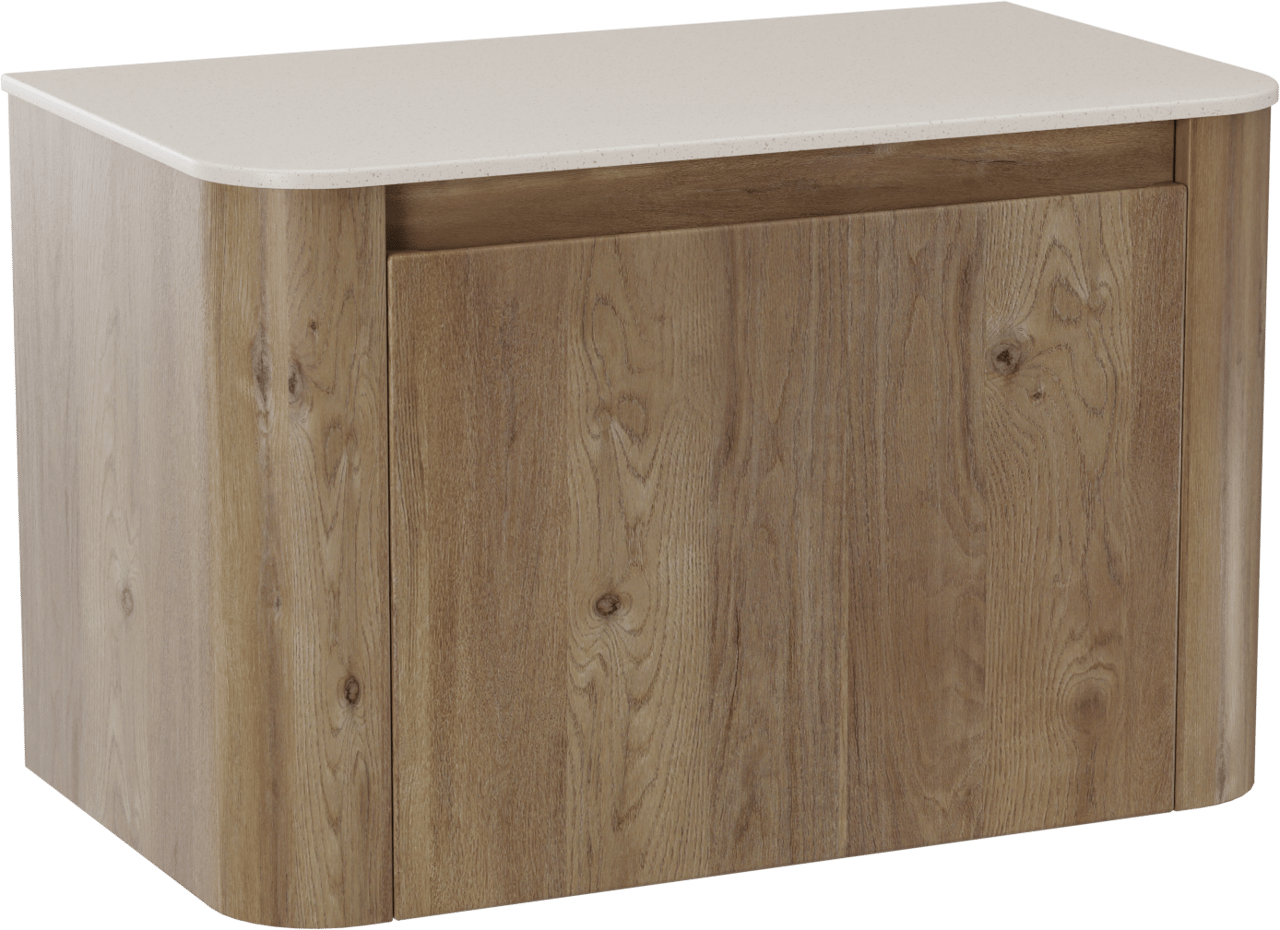 Storke Soft Badmöbel Set mit Tavola Soft Waschtischplatte für Aufsatzwaschbecken