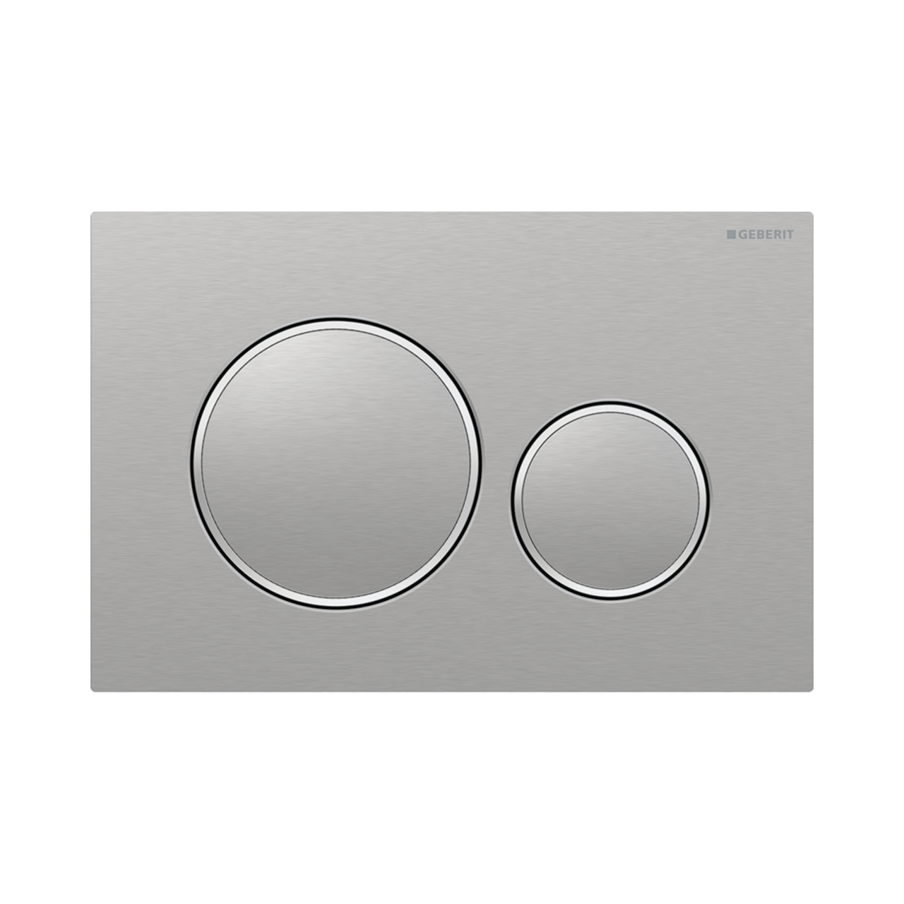 Sigma20 Betätigungsplatte verschraubbar, rund, Brushed Inox/inox glänzend für Sigma UP320 und UP720 Einbauspülkasten