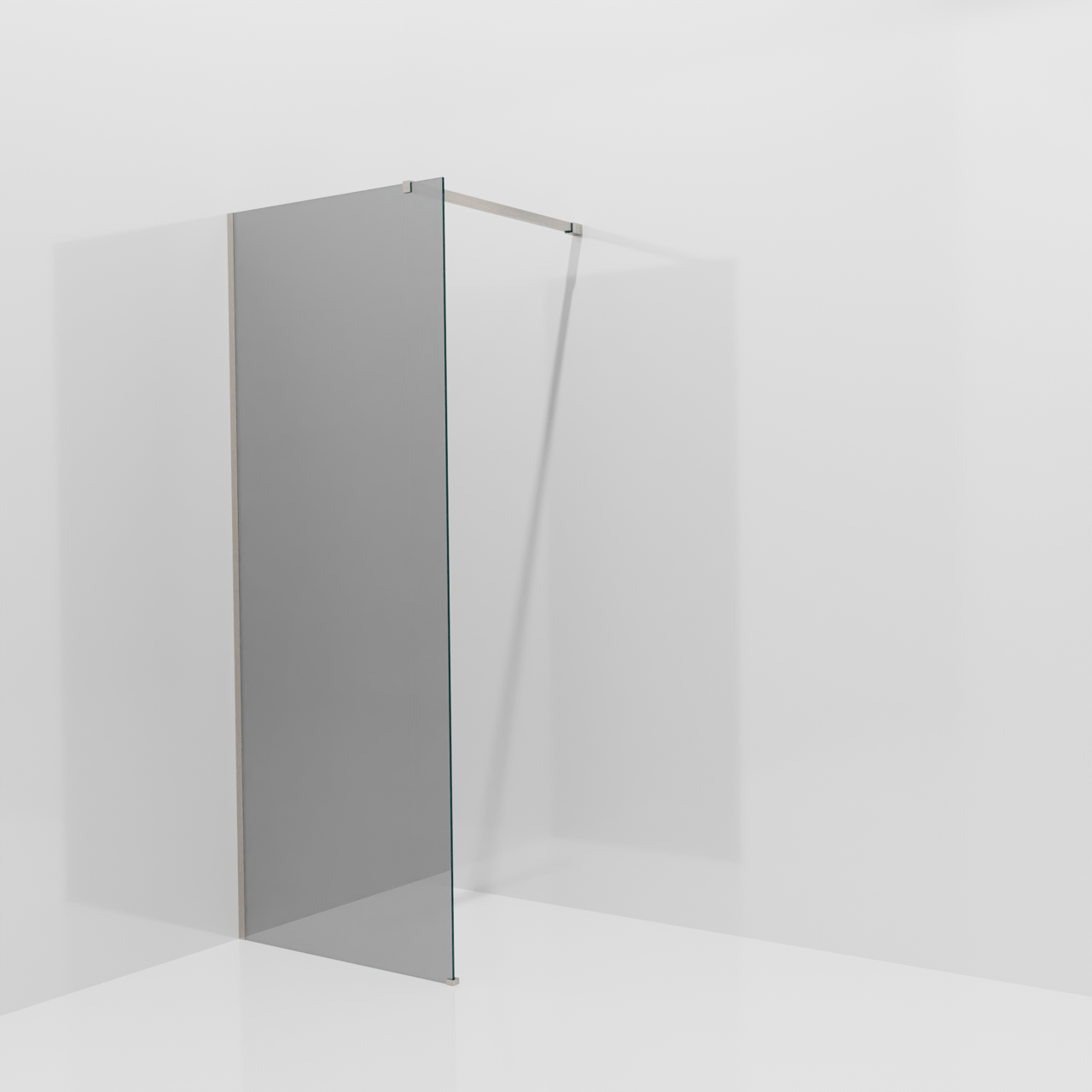 Balmani Modular douche à l'italienne: 80 x 200 cm, Miroir Reflex, avec coating, Profil Brushed CoolMetal