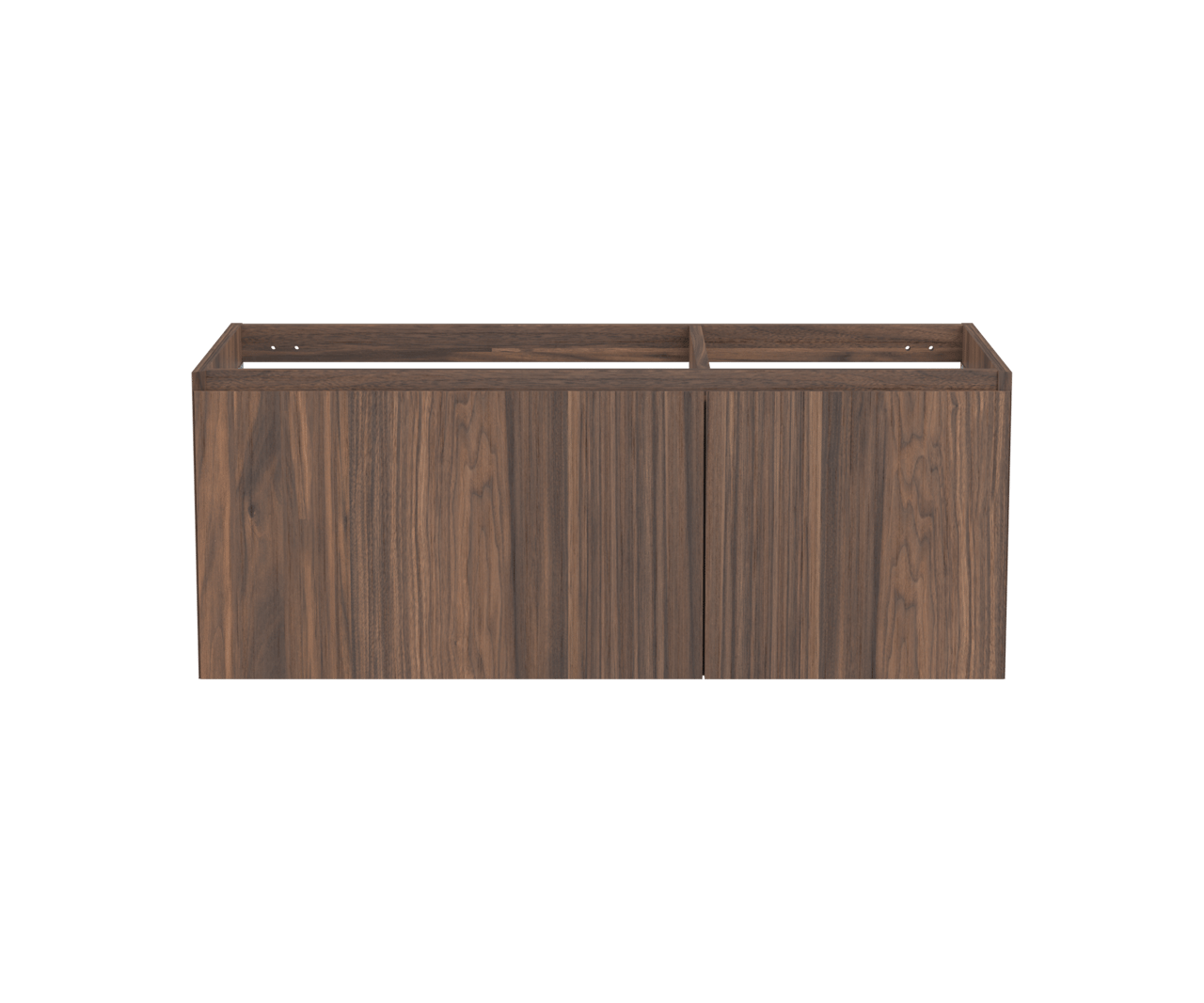 Balmani Idra zwevende wastafelonderkast 120 x 55 cm asymmetrisch links fineer notelaar 4 lades