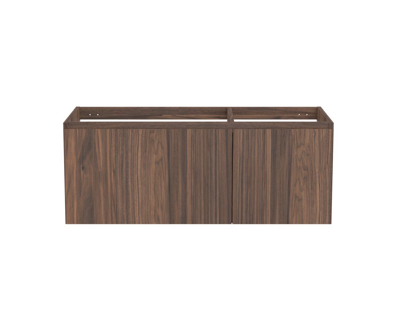 Balmani Idra meuble sous-vasque suspendu 120 x 55 cm asymétrique à gauche plaqué noyer 4 tiroirs