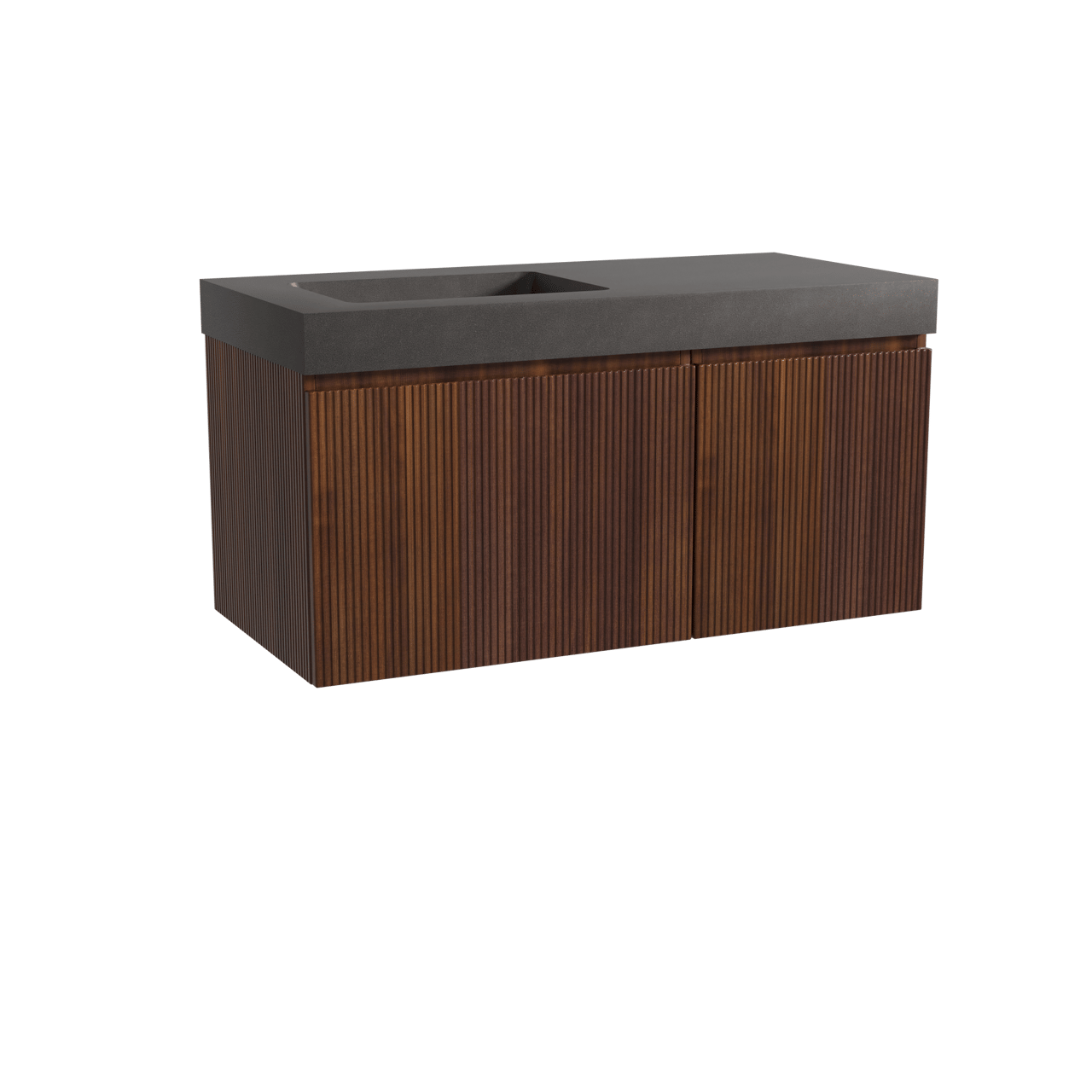 Storke Ribs meuble salle de bains avec lavabo Scuro High