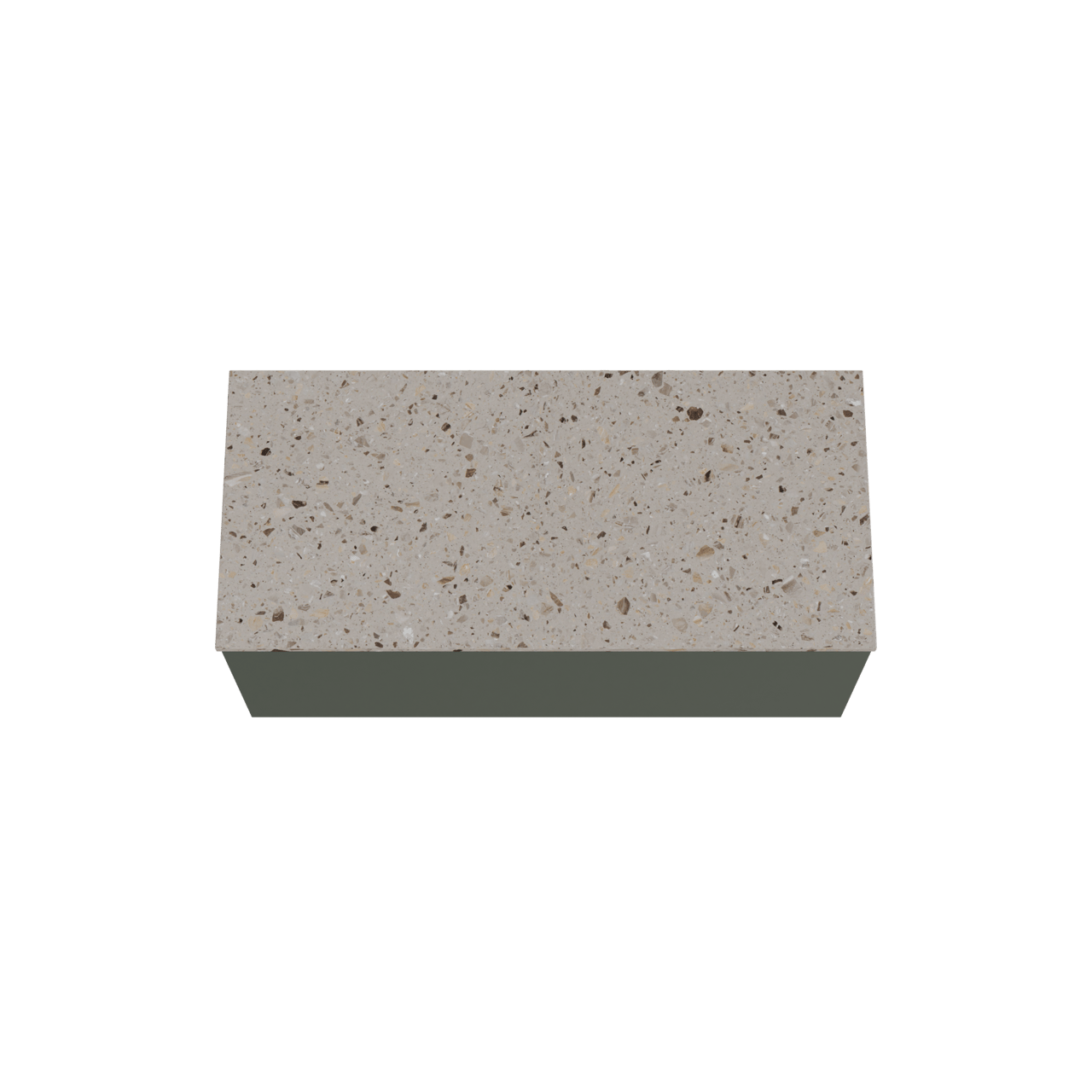 Balmani Sfera meuble salle de bains suspendu 120 x 55 cm forest avec Stretto tablette simple ou double en terrazzo greige terrazzo