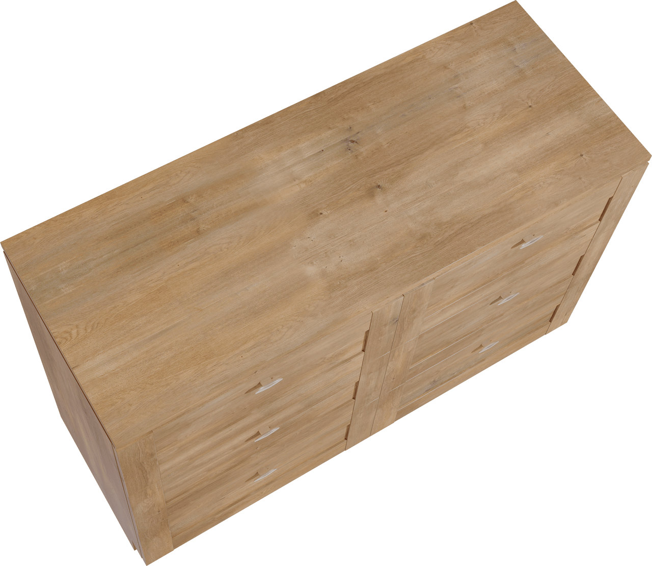 Linie Classo freistehendes Möbelstück Set: 120 x 46 cm, Naturbelassene Eiche, mit Lado Einzel- oder Doppel Waschtischplatte, Melamin Naturbelassene Eiche