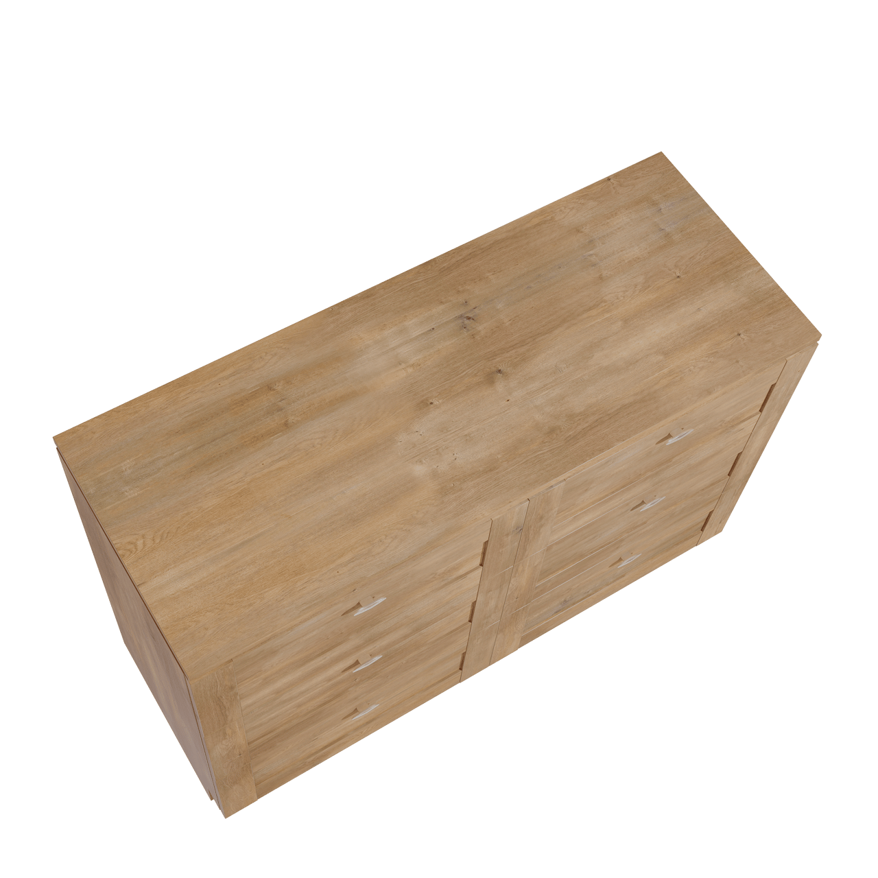 Linie Classo staand badkamermeubel 120 x 46 cm natuur eik met Lado enkel of dubbel tablet in melamine natuur eik