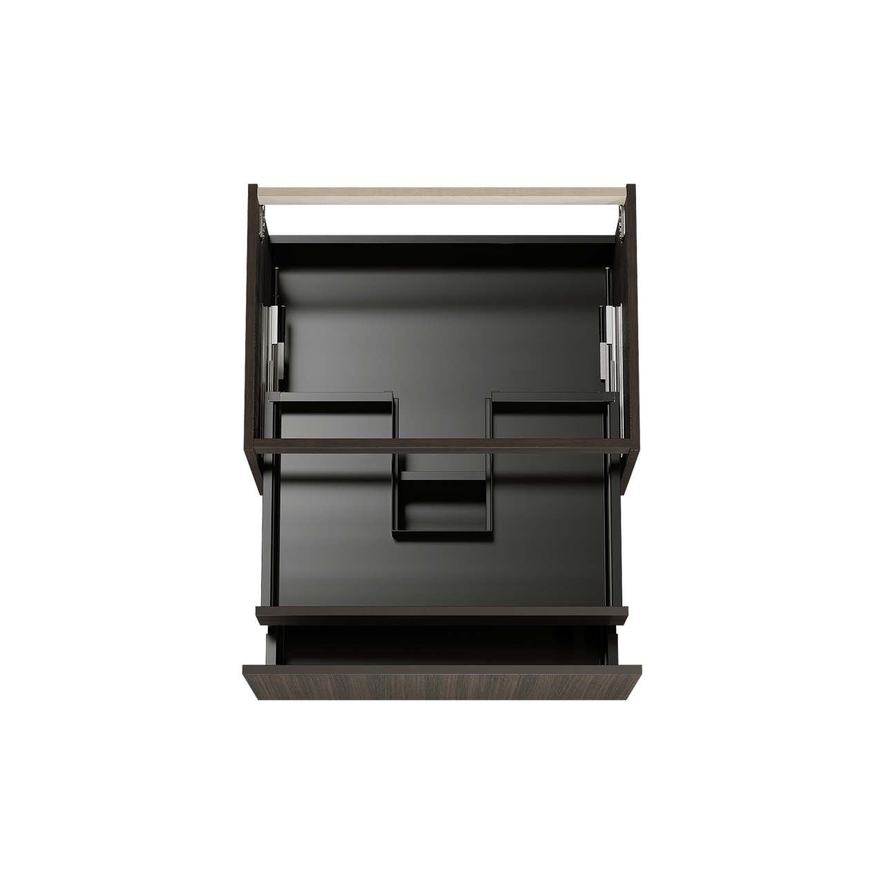 Balmani Sfera hängender Waschbeckenunterschrank: 75 x 55 cm, Eucalyptus, 2 Schubladen