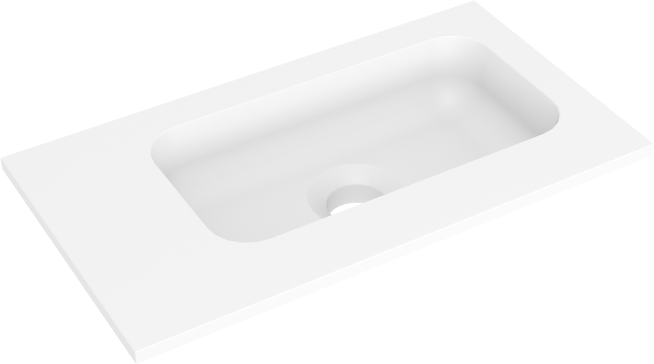 Storke Fina handenwasser 40 x 22 cm Mat Witte Solid Surface