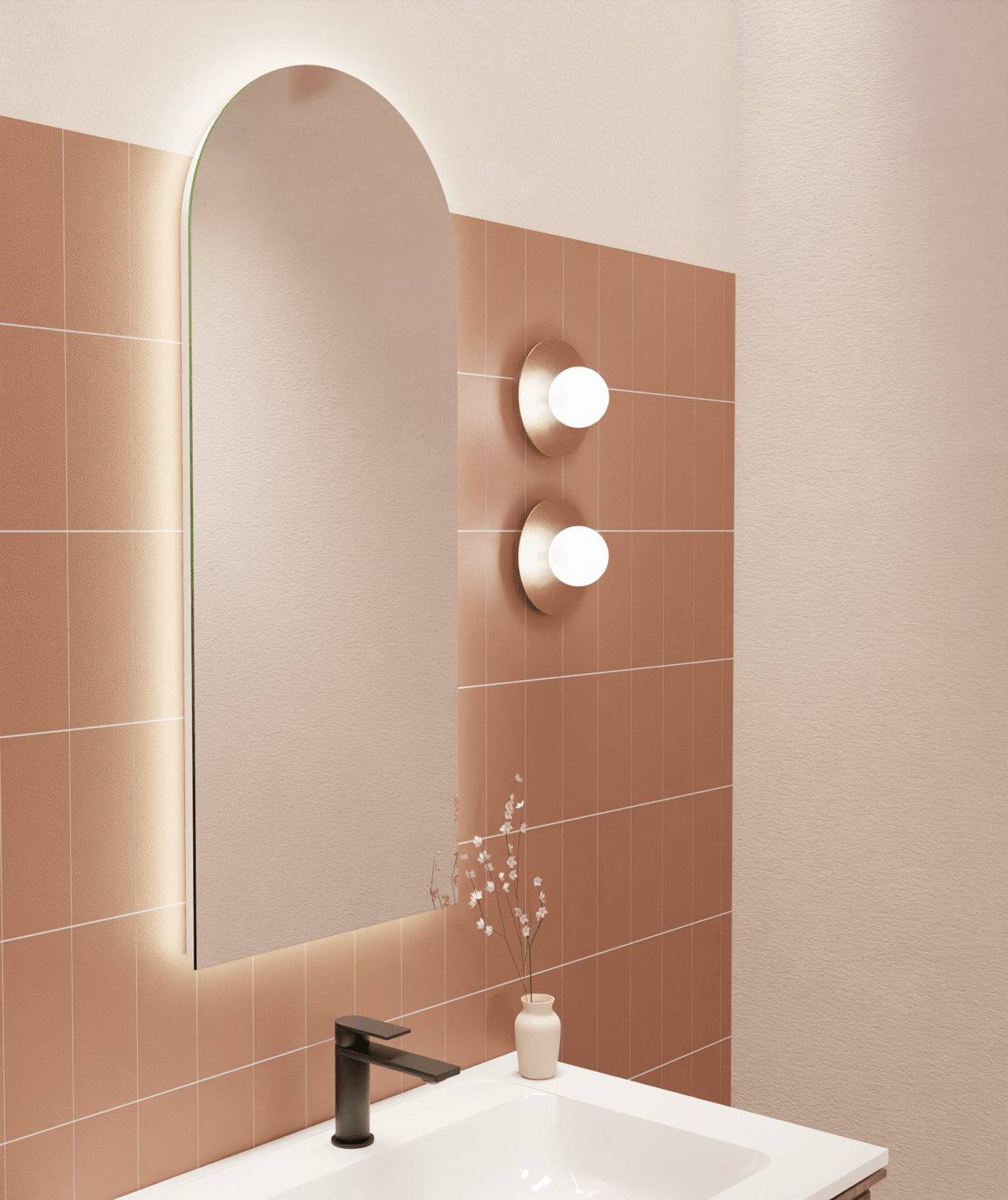 Balmani Pelota Disc small LED Spiegelbeleuchtung: 16 cm, Rosegold