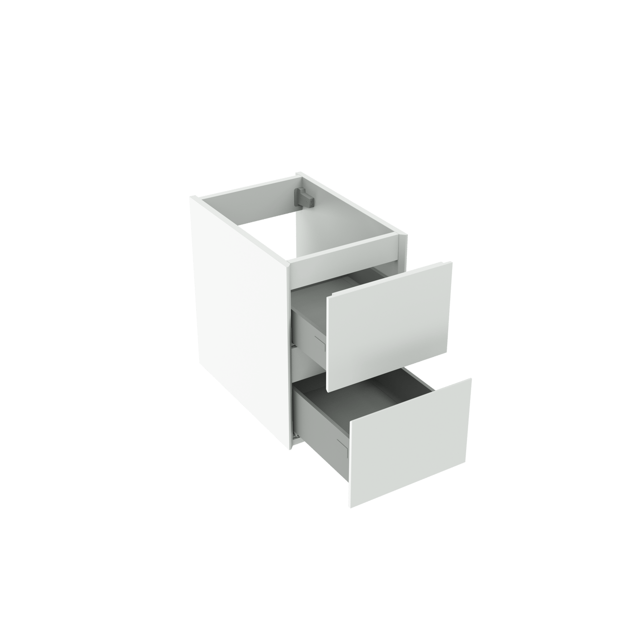 Storke Edge meuble sous-lavabo suspendu 35 x 52 cm blanc mat 2 tiroirs