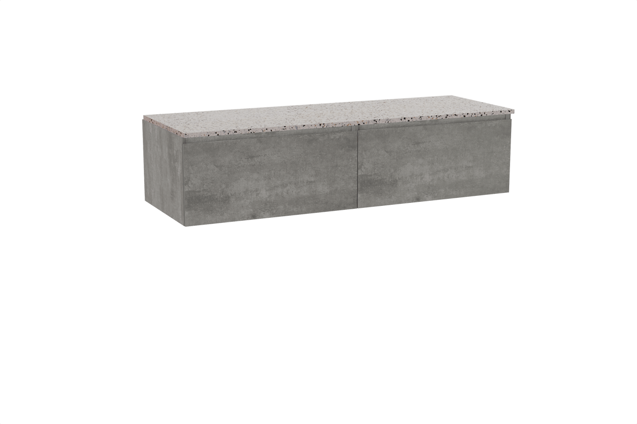 Storke Edge meuble salle de bains avec tablette pour vasques Tavola