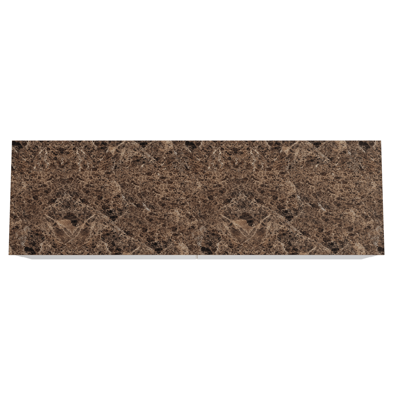 Balmani Mitra hängendes Möbelstück Set: 180 x 55 cm, Weiß matt, mit Stretto Einzel- oder Doppel Waschtischplatte, Marmor Dark Emperador