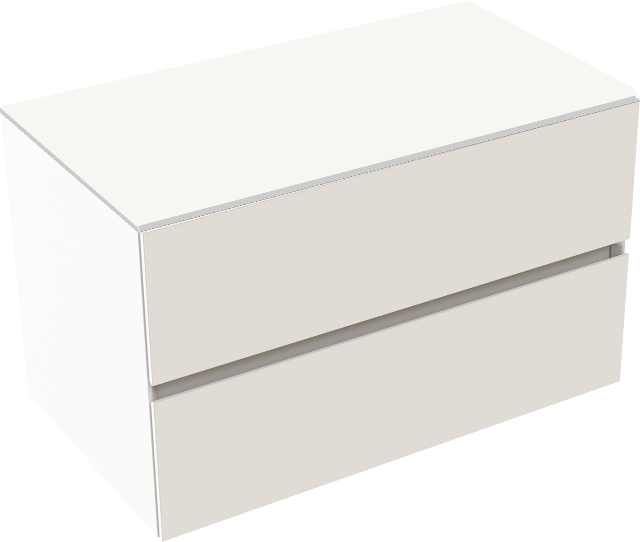 Storke Edge meuble salle de bains suspendu 80 x 46 cm blanc mat avec Tavola tablette simple en solid surface blanc mat