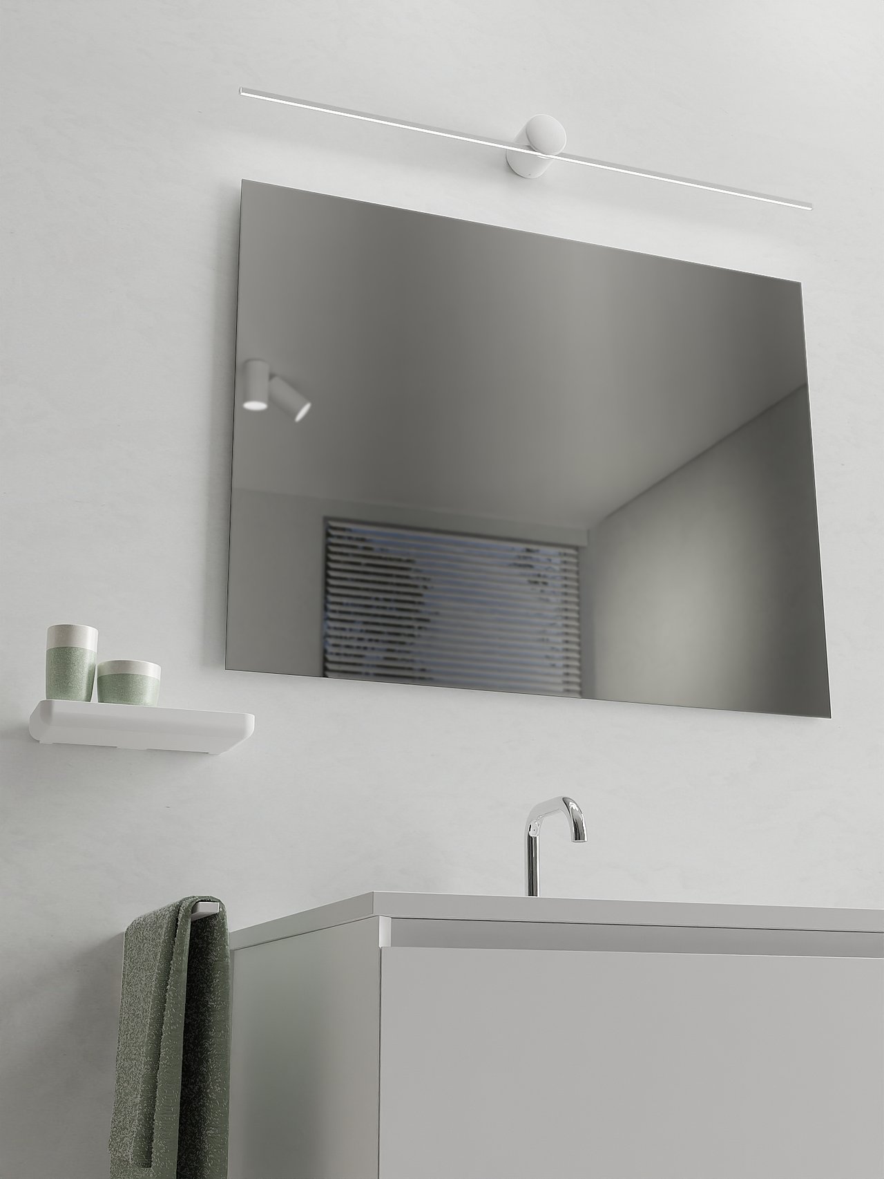 Balmani Compas LED luminaire 90 cm blanc