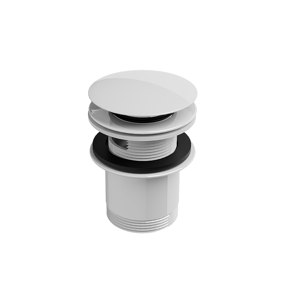 Santeg Unibath bonde de baignoire fermable Blanc Brillant