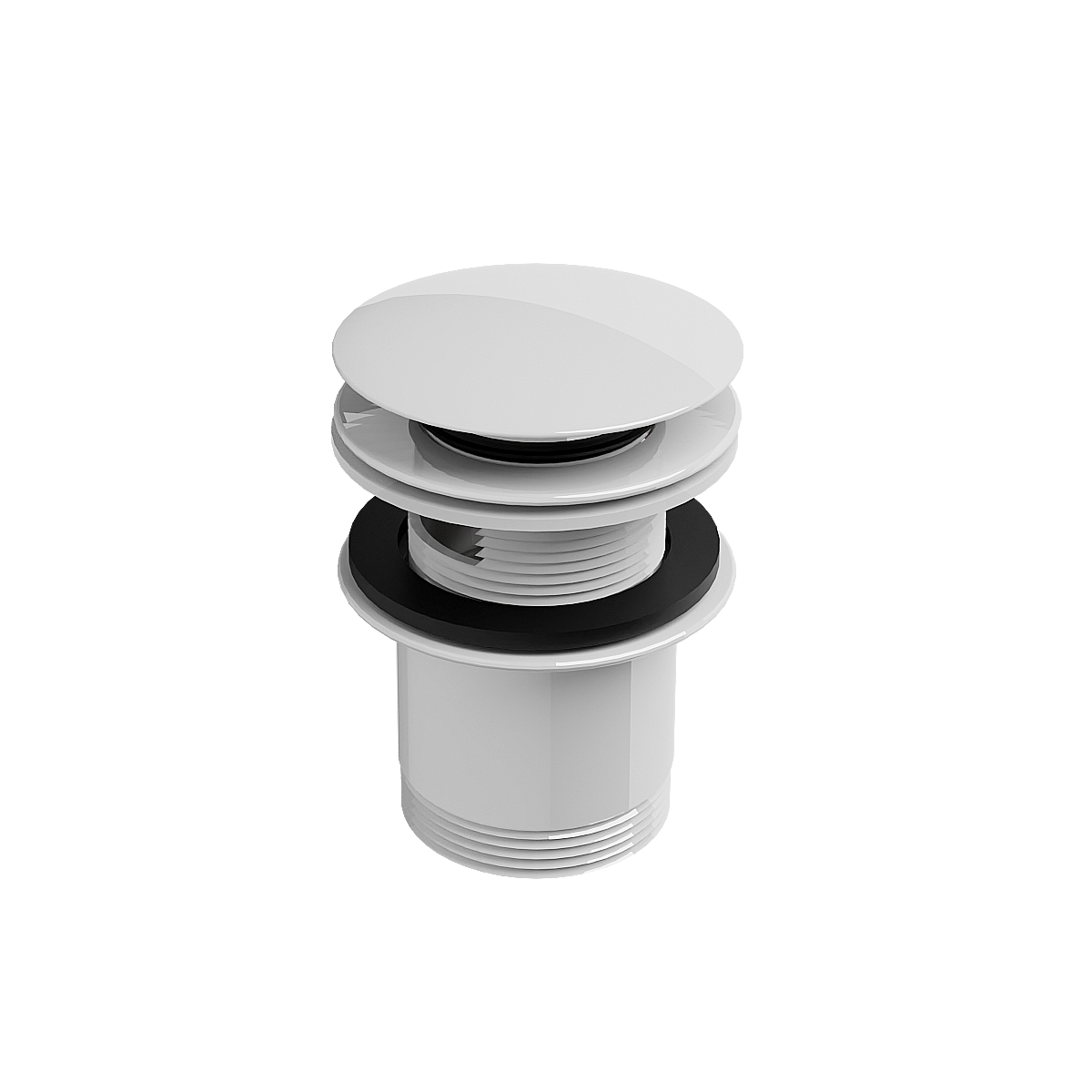 Santeg Unibath crepine bad afsluitbaar Glanzend Wit