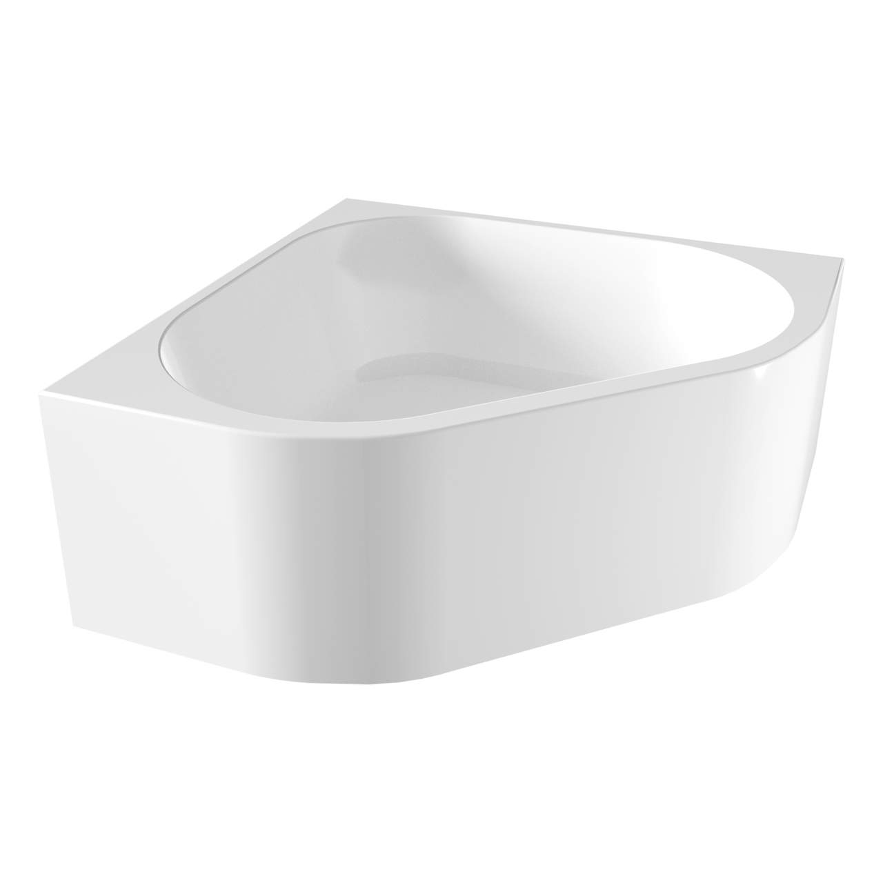 Luca Varess Idol baignoire d'angle gauche ou droite double 150 x 150 cm acrylique Blanc Brillant