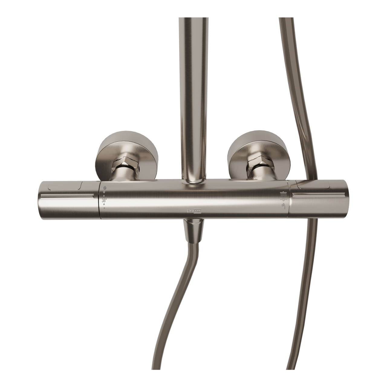 Blaufoss Nola 300 colonne de douche de pluie robinet thermostatique Brushed CoolMetal