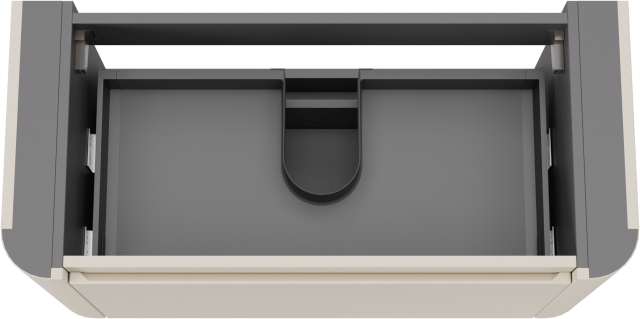 Storke Soft meuble sous-vasque suspendu 100 x 46 cm Sand mat 2 tiroirs