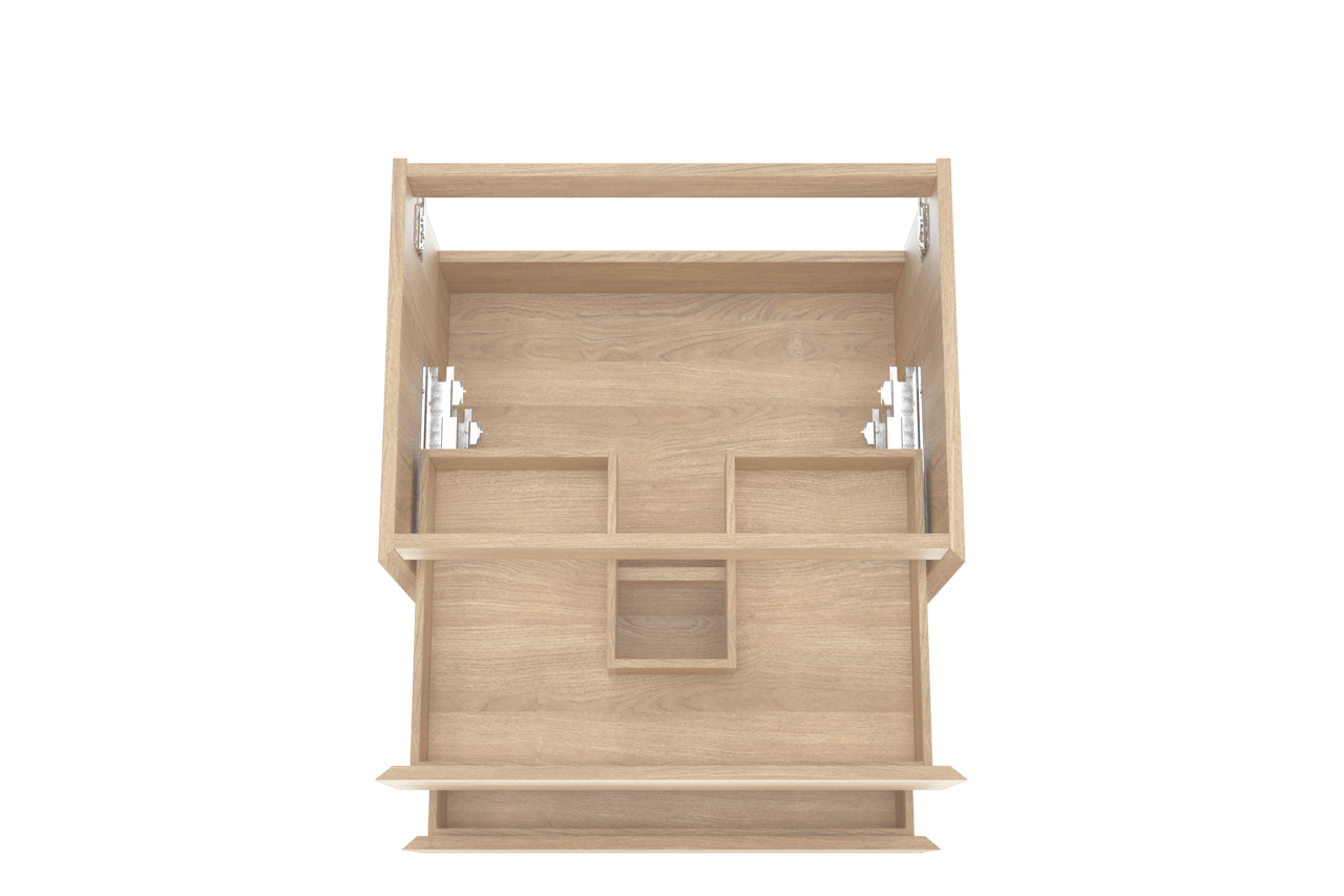 Balmani Mitra zwevende wastafelonderkast 75 x 55 cm fineer naturel eiken 2 lades