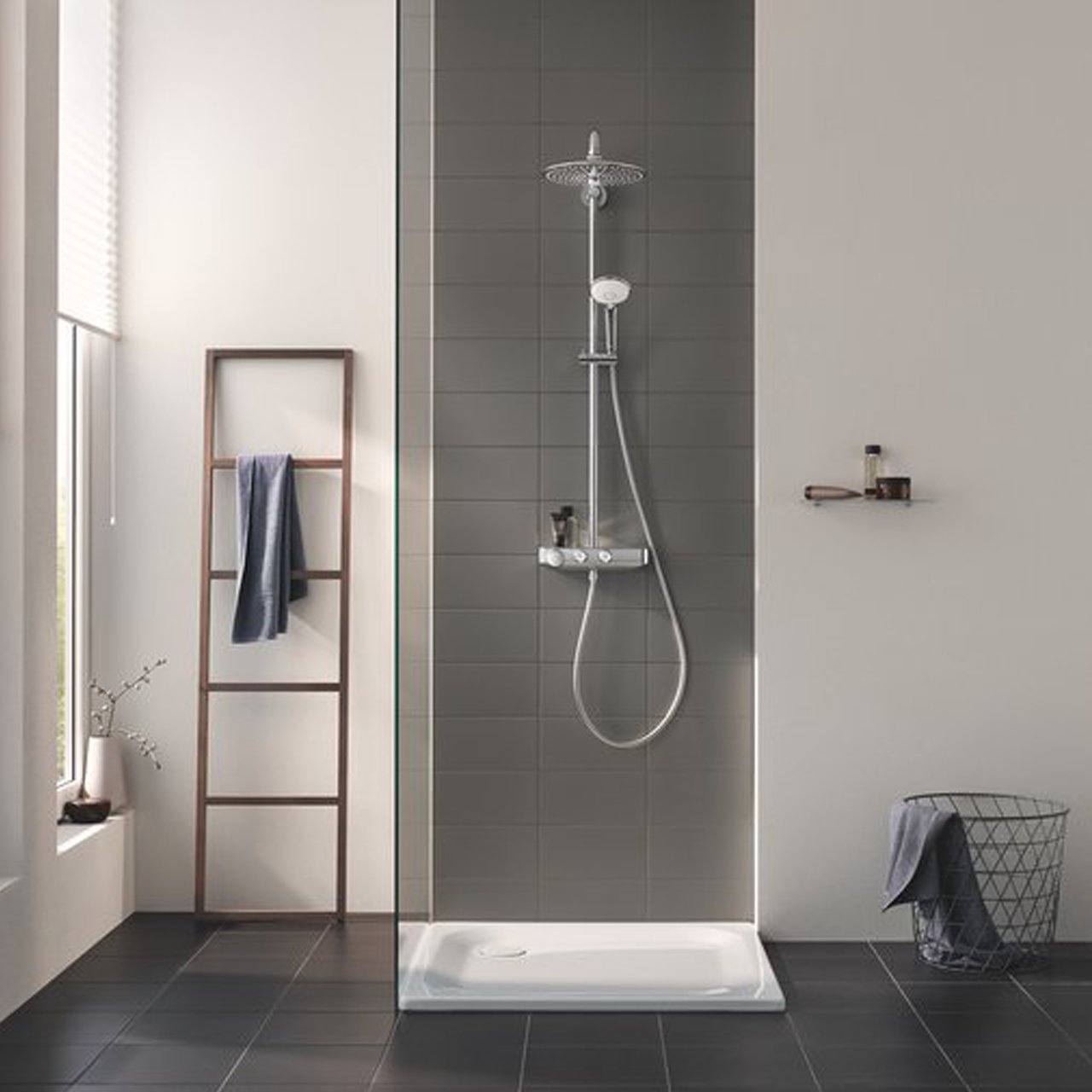 Grohe Euphoria SmartControl System 260 Mono colonne de douche de pluie mitigeur thermostatique Chrome Brillant
