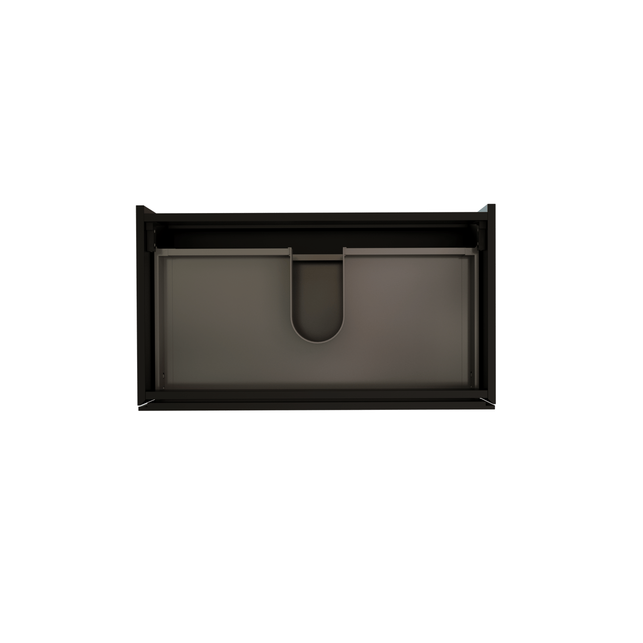 Storke Edge meuble sous-vasque suspendu 80 x 46 cm Noir Mat 2 tiroirs