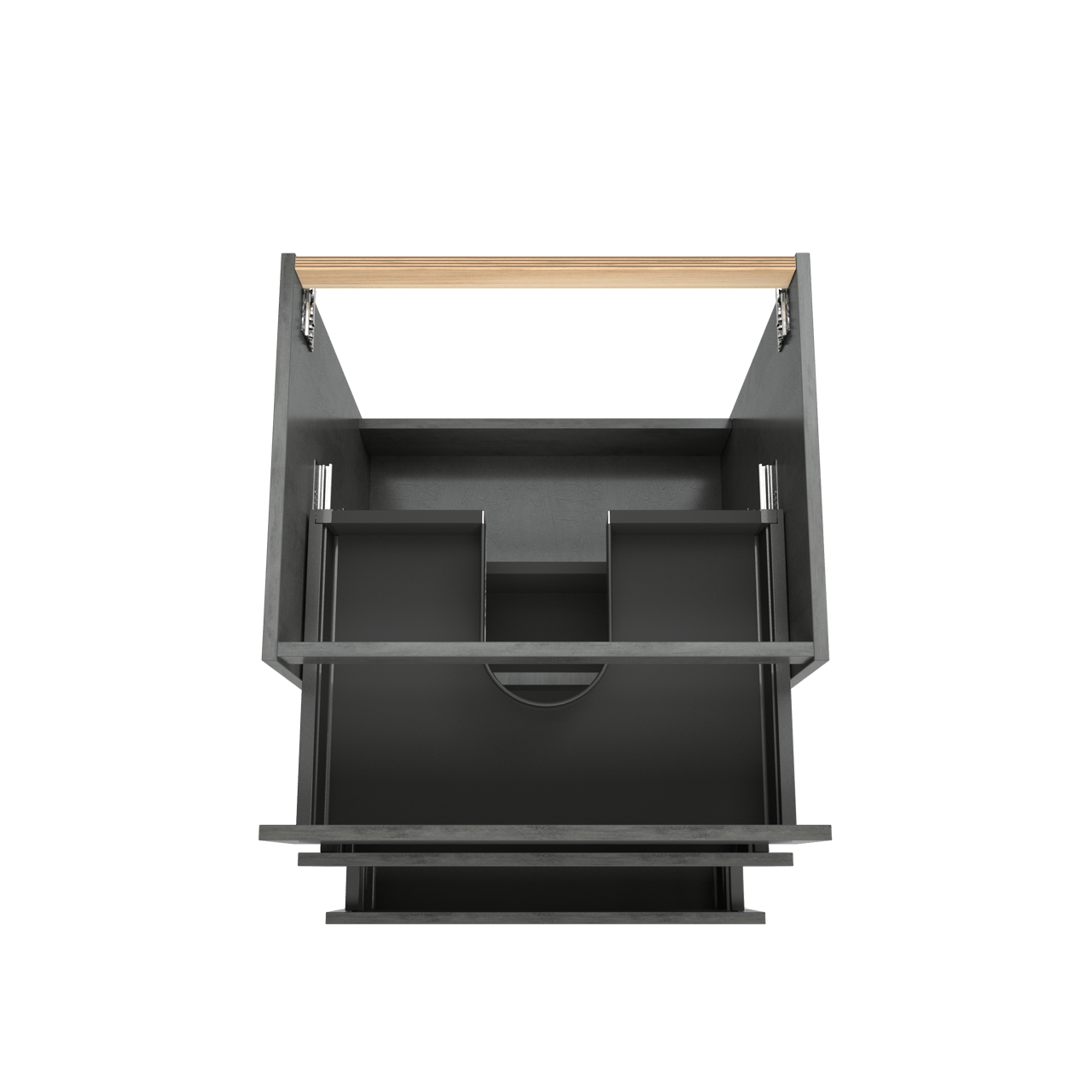 Balmani Lucida staande wastafelonderkast 67,5 x 55 cm beton donkergrijs 3 lades