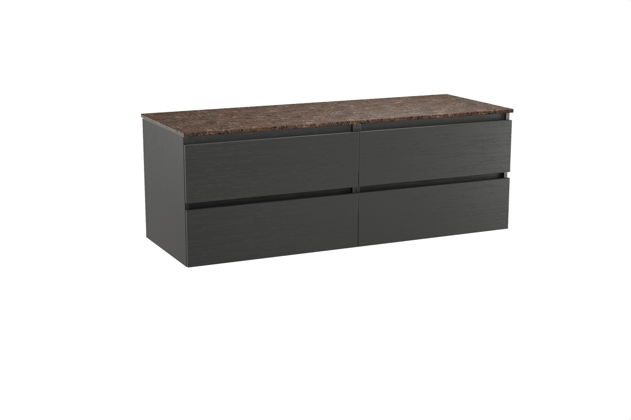 Balmani Lucida meuble salle de bains avec tablette pour vasques Stretto